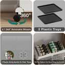 STILLCOVE Small Guinea Pig Cages Indoor, C&C Chinchilla Rat Cage Rabbit House on Wheels with Tray
