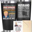 NewEleven Father's Day Gift For Husband - Husband Birthday Gifts, Anniversary Romantic Love Present Ideas For Him - Funny Present For Hubby, Him From Wife - 20 Oz Tumbler