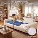 decorUhome Couch Cover for Dogs, Non-Slip Fuzzy Pet Couch Covers for Sofa Pet Friendly, Soft Thick Dog Couch Covers Protector, Washable Sofa Slipcovers for 2 Cushion Sofa, Navy Blue, 27.6" x 59"