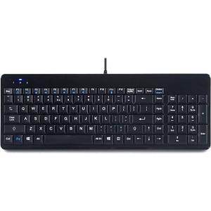 Perixx PERIBOARD-220H, Wired Compact USB Keyboard with 2 Hubs - Build-in Numeric Keypad - Black - US English