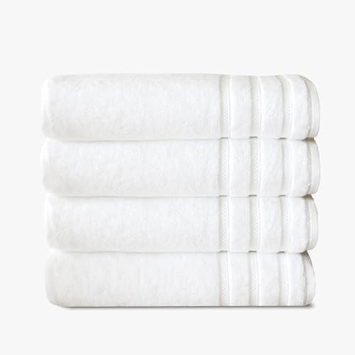 1888 Mills 625 GSM Premium 100% Cotton Bath Towels – Pack of 4 Luxury Bath Towel Set, Super Soft & Highly Absorbent – Quick-Dry Plush Texture for Bathroom, Spa & Gym Use