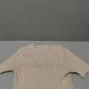 ZESICA Women's Short Sleeve Sweater Tops 2025 Summer Crewneck T Shirt Ribbed Knit Slim Fit Basic Solid Color Tee (Large, Almond)