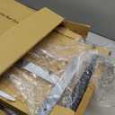 Seville Classics Solid-Top Height Adjustable Mobile Laptop Computer Desk Cart Ergonomic Home Office Stand Rolling Table, Tempered Glass (24"), Black