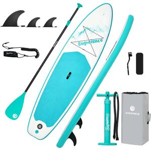 Inflatable Stand Up Paddle Board - Upgraded Glue-Free Hot Melt Technology, Long Service Life, 10'6", Anti-Slip EVA Deck, Full SUP Accessories, Included for Adults Youth All Skill Levels