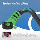 30 Amp 50 FT RV Power Extension Cord with Reverse Polarity LED Light, TT-30P to TT-30R, Heavy Duty PVC Jacket, Easy Plugin Handle, Colorful Storage Bag, and Plastic Strap Organizer