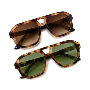 livho Trendy Polarized Square Aviator Sunglasses Women Men Square Eyewear Frame, Retro Sun Glasses for Women Men 2025 Shades