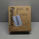 Ingenuity My Size Potty Pro 2-in-1 Potty Training Toilet, Floor Potty with Removable Potty Seat for Standard Toilets, Realistic Flushing Sound, For Toddlers Ages 18+ months, Up to 50 lb (White)