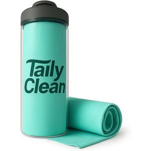 Taily Clean Quick-Dry Microfiber Towel for Pets and Everyday Use  Portable, Ultra Absorbent, Machine Washable (Aqua Green)