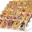 5 & 7 Tier Trading Card Display Stand, 12" Acrylic Card Stands for Display, versatile Card Stands for Sports Cards, Graded & Greeting Cards, Postcards, Vendor Stickers, with Snap-On Assembly 7 Tier