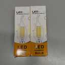 Flickering Flame Light Bulbs Candelabra Base E12 Flame Bulb, LED Flickering Candle Fire Light Bulbs for Christmas Holiday Decorations, 2 Pack