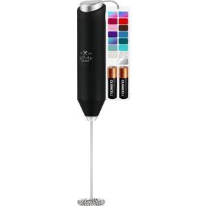 Zulay Kitchen Milk Frother Handheld, Drink Mixer Wand, Stirrer - Black