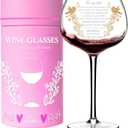 2 x Personalized Wine Glass Gifts, Romantic Anniversary I Love You Blessings for Wife,Husband, Unique Birthday, Christmas, Memorial Gifts for wife (Wife Gift), 15.6 Ounces