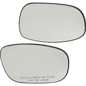 For Chrysler 300 2005 06 07 08 09 2010 Mirror Glass Driver and Passenger Side | Pair | Heated | Flat/Convex Glass Type | w/Backing Plate | Replacement For 5139199AA | 5139198AA