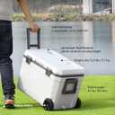 VEVOR Ultra-Light Hard Cooler, Ice Retention Cooler with Heavy Duty Handle, Ice Chest Lunch Box for Camping, Travel, Outdoor, Keeps Cool for up to 6 Days, 30% Lighter Than Rotomolded Coolers (size: 22.83 x 17.32 x 15.75 inches ( 45QT ) with wheels)