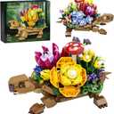 Sea Turtle Succulent Planter Building Set, Compatible with Lego Turtle Flowers Pot Building Kit, Animals Botanical Collection Blocks Toys, for 6+ Girls, Women, Home Plants Decor, Gifts