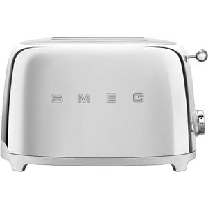 SMEG 2 Slice Toaster with 6 Presets and Defrost Function and Removable Crumb Tray TSF01SSUS, Stainless Steel