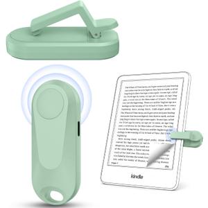 DATAFY [Case-Friendly] Page Turner for Kindle Paperwhite Oasis Kobo eReaders, Camera Camcorder Remote Controls, Page Turner Clicker for ipad Tablets Reading Novels with Wrist Strap Storage Bag Green