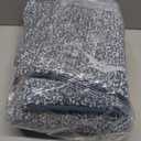 Yimobra Bathroom Rugs Mat, Extra Soft Comfortable Bath Rugs, Non-Slip, Water Absorbent and Thick Bathroom Floor Mats, Machine Washine, Shaggy Rugs for Shower Bathtubs, 36" x 24", Denim Blue&White