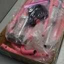 Tepemccu Expandable Gymnastics Bars, Adjustable Height Gymnastic Horizontal Bars, Children Folding Training Bar for Kids (Pink)