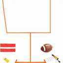 Adjustable Steel Football Goal Post Set with Football & Pump, Backyard Field Goal Uprights for Kids & Adults Rust-Resistant Outdoor Football Training Equipment
