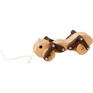 Montessori Pull-Along Walking Toys, Wooden Pull Toddler Toy for Baby, Wooden Pull & Push Toy with Mechanical Legs