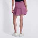 Stella Parker Womens Pleated Hem Pull-on Skort  UPF 50+, Built-in Shorts, On-Seam Pockets, 17 Length (Pink, XS)