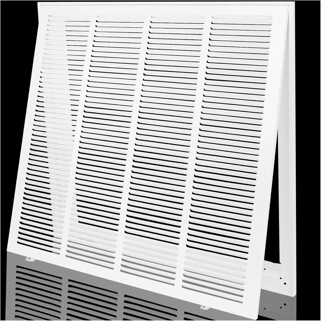 Return Air Filter Grille 24x24,Air Return Vent Cover for 24"W x 24"H Duct Opening,Steel HVAC Vent Covers for Wall and Ceiling,Holds 1" Thick AC Filter