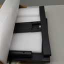 Panta Height Adjustable Rolling Laptop Stand, Overbed Table with 2 Tilting Desktops, Mobile Laptop Table for Couch with Cup Holder, Mobile Computer Workstation for Office, Home and Hospital (Black)