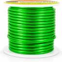 Mandala Crafts 8 Gauge Anodized Aluminum Craft Wire for Jewelry Making - 32 FT Colored Flexible Kelly Green Wire - Bendable for Bonsai Armature Crafting Sculpting