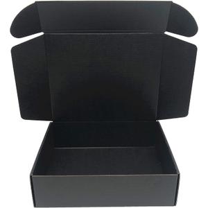 Black Cardboard Shipping Box 15 x 11 x 3 Inch Corrugated Packaging Storage Boxes 10 Pack (Inside Size: 14.5 x 10.8 x 3")