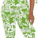 Two Piece Sets for Women Summer Outfits Off The Shoulder Tops Pants Sets Sexy Jumpsuits Vacation Outfits Matching Sets (Tropical), XL
