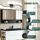 Bathroom Light Fixtures Over Mirror Dimmable 5CCT 40in Matte Black