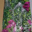 Artificial Flowers Outdoors 12 Bundles Artificial Petunias Fake Flowers UV Resistant Shrubs Plants with Fern for Indoor Outside Hanging Planters Home Garden Summer Decorations (Magenta)