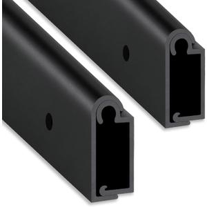 RV Table Mount Bracket Aluminum RV Table Support Trim for Sliding Table Support, RVs Trim for Wall Mount and Camper Tables Side Supports, Smooth Finish 30", Includes Mounting Screws, 2 Pack, Black