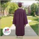 CLERKMANS Unisex Matte Graduation Cap Gown Tassel Package, High School and University, Size 45