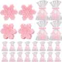 Demissle 20 Pcs Christmas Soap Bar Gift Set Snowflakes Handmade Soap Bulk with Scented Christmas Favors for Guests Holiday Stocking Stuffers for Xmas Bathroom Wedding Birthdays(Pink)