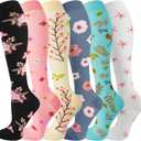 Bropite Compression Socks for Women & Men Circulation-Support Knee High Socks 20-30 mmhg-Best for Running,Medical,Nurse,Travel (L-XL)