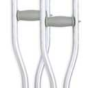 BodyMed Aluminum Crutches for Adults and Children Pair of Lightweight, Height Adjustable Crutches Includes Padded Underarm Cushions, Hand Grips, & Rubber Tips Max. Weight Capacity 300 lb.