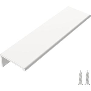 goldenwarm 10 Pack White Finger Edge Pulls Drawer Finger Pulls Kitchen Hardware Handles Bedroom Dresser Drawers, 5in Hole Centers