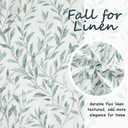 Leeva Farmhouse Leaves Print Semi-Blackout Curtains Valances - Rod Pocket Valance for Kitchen, Laundry, Bedroom & Living Room, 52 x 18 Inch, Blue, One Panel