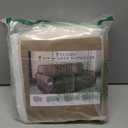 Couch Cover Leather Look 3 Seater Couch Sofa Cover 1-Piece Sofa Slipcover Stretch Furniture Protector with Elastic Bottom & Pockets(Sofa, Beige)