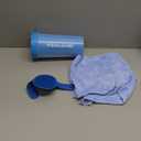 Professional 7 in 1 Dog Paw Cleaner for Dogs & Cats - Includes 1 Portable Paw Washer, 1 Bath Brush, 2 Dog Toothbrushes and 3 Absorbent Towels Note: Fits Paws 2.5 to 3.5 Inches Wide (Large, Blue)