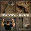 Thunder Tape Tactical Grip Tape 2 Roll Pack ODG (Green) Gun Grip Tape for Rifle, Firearm, Knife Handle, Magazine, Tool, Bow, Camping Gear 1 x 66 Ft Non-Reflective, Weather-Resistant