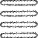 4 Pack 8 Inch Chainsaw Chains Replacement 1/4" Pitch 47 Drive Links .043" Gauge for Mini Cordless Electric Chain Saw