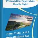 Uinkit 100 Sheets Matte Presentation tabloid paper 11x17 photo paper matte Double Sided 37lb Brochure Paper 6.5Mil for laser and Inkjet Printers (11x17 Inches)
