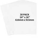 24x36 inches White Poster Board, 30 Packs Large poster paper, Heavyweight Poster Paper Bulk, Blank Display Board for School, Office & Craft Projects