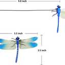 3 x 8 Pack Dragonfly Clips, 3D Simulation Fake Dragonflies Decoration for Garden Stakes, Yard Ornaments, Hat, Deer, Horse, Indoor and Outdoor