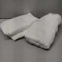 2 Panels Plain White Semi Blackout Curtains 84 Inches Long,Grommet No Non Black Out Privacy Keep Heat Fabric Darkening Thermal Window Coverings Drapes for Living Room Bedroom,84 Length Pair Set