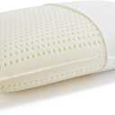 Talalay Natural Latex Pillow Sleeping Bed Pillow, Medium Firmness Latex Pillow for Side, Back, and Stomach Sleepers, Removable Breathable Cotton Cover (Standard Size)
