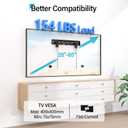 Supcline No Stud TV Wall Mount for 26-65 Inch TV up to 154 lbs, No Drill & Non Damage Drywall Studless TV Mount, Max VESA 400x400mm, Dry Wall Flat Screen Easy Install Wall Mount tv Bracket